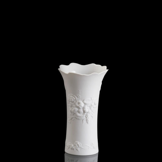 Goebel Kaiser Porcelain Flora Vase, Flower Vase, Decorative Vase, Decoration, Porcelain, White, 18 cm, 14000525