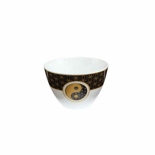 Goebel Yin Yang Black - Tealight Lotus Yin Yang Colorful Porcelain 23120131