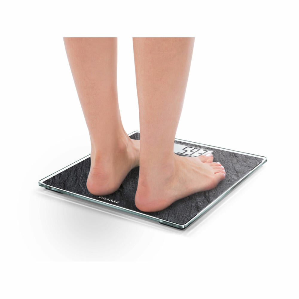 Soehnle Personal Scale Digital Style Sense Compact 300 Slate, Body Scale, LCD Display, Black, 63881