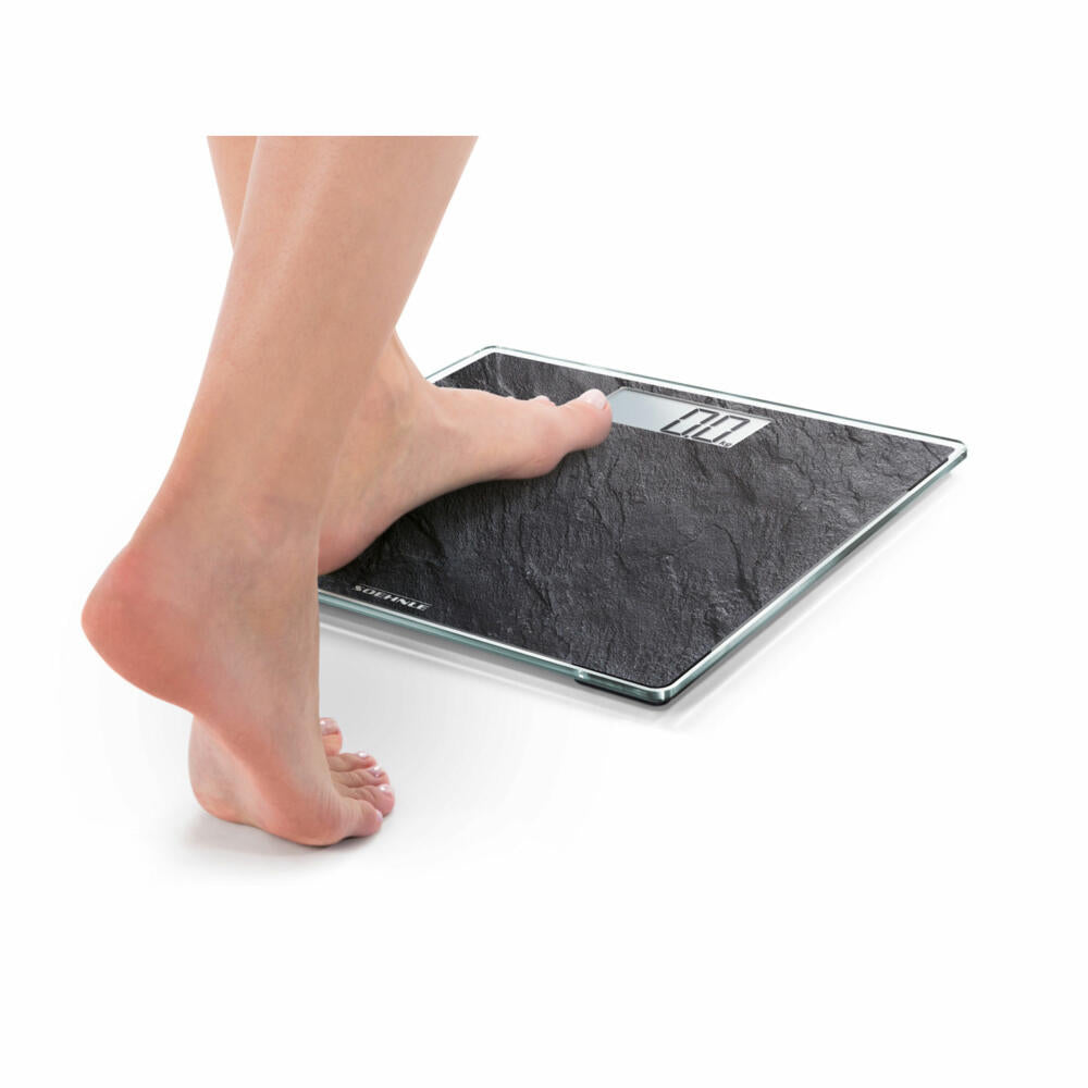 Soehnle Personal Scale Digital Style Sense Compact 300 Slate, Body Scale, LCD Display, Black, 63881