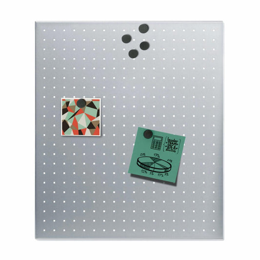 Blomus magnetic board Muro, magnetic board, memo board, pin board, 60x50 cm, stainless steel matt, perforated, 66752