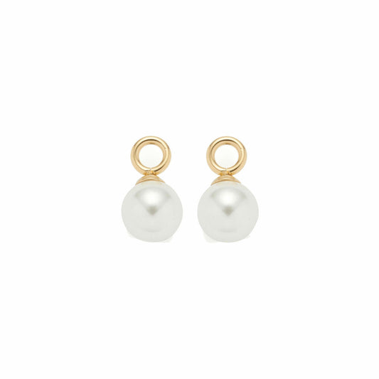 Leonardo Jewels Anhänger 2er Set gold Perla Beautys, Kettenanhänger, Modeschmuck, Edelstahl IP gold, Imitationsperlen, weiß, 021627