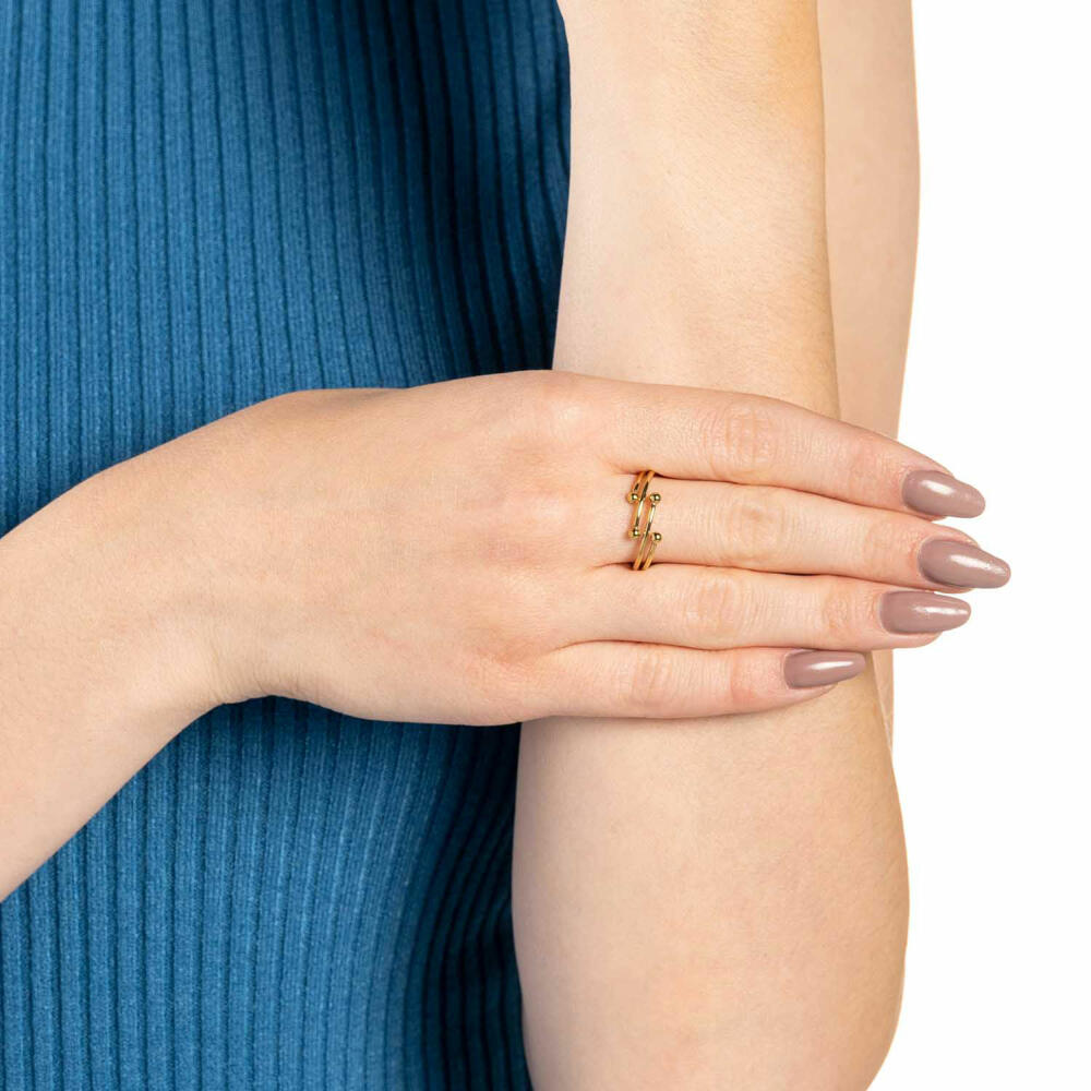 Leonardo Jewels Ring 17 Melinda Ciao, Fingerring, Fingerschmuck, Edelstahl IP gold, gold, 021661