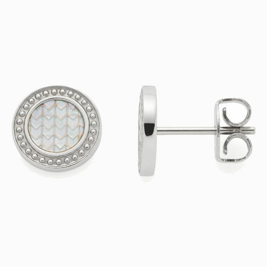 Leonardo Jewels Ohrstecker Polina, Ohrring, Ohrschmuck, Ohr Ring, Schmuck, Edelstahl, MOP, Silber, 021517