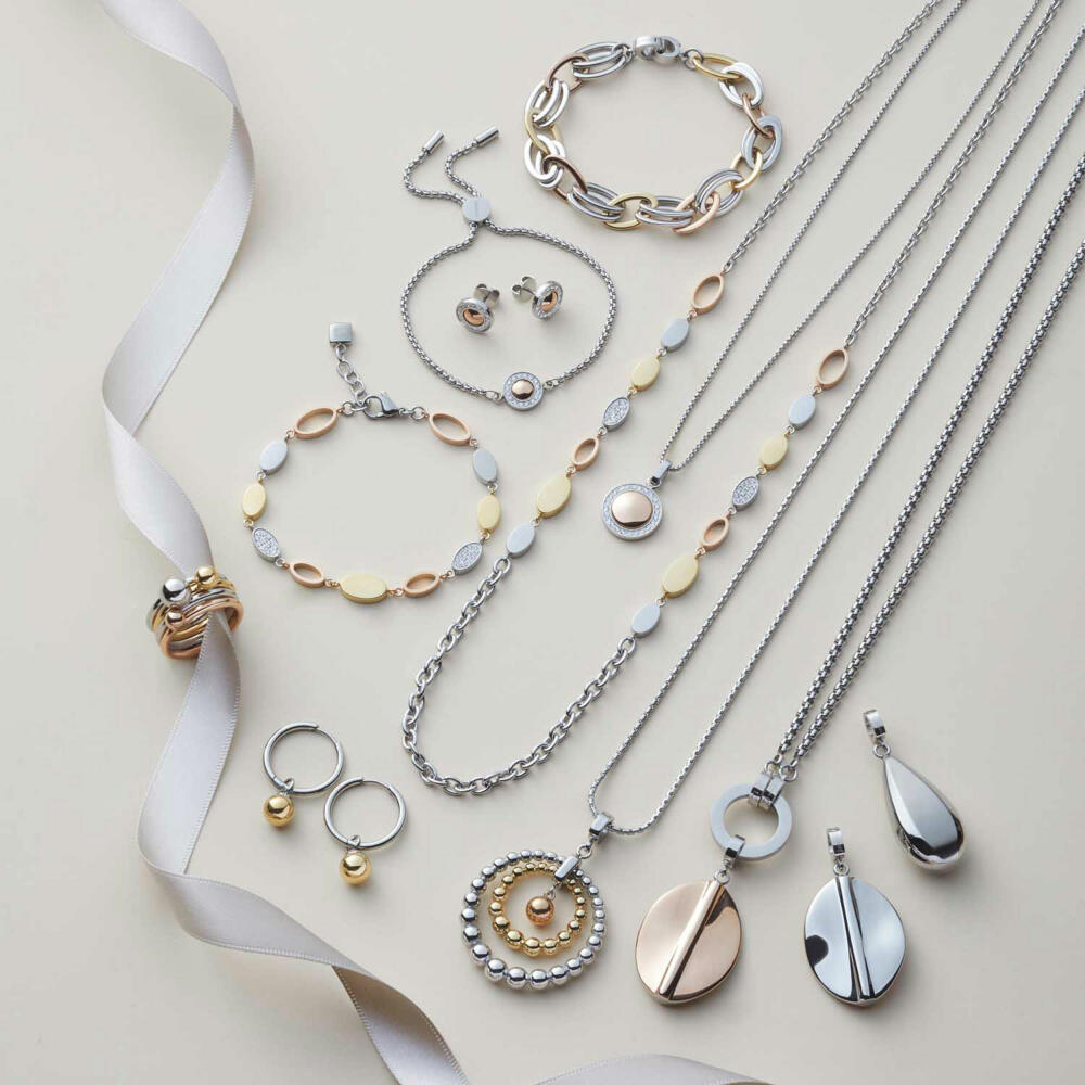 Leonardo Jewels Kreole Alida Beautys, Creole, Ohrringe, Ohrschmuck, Edelstahl, silber, 021622