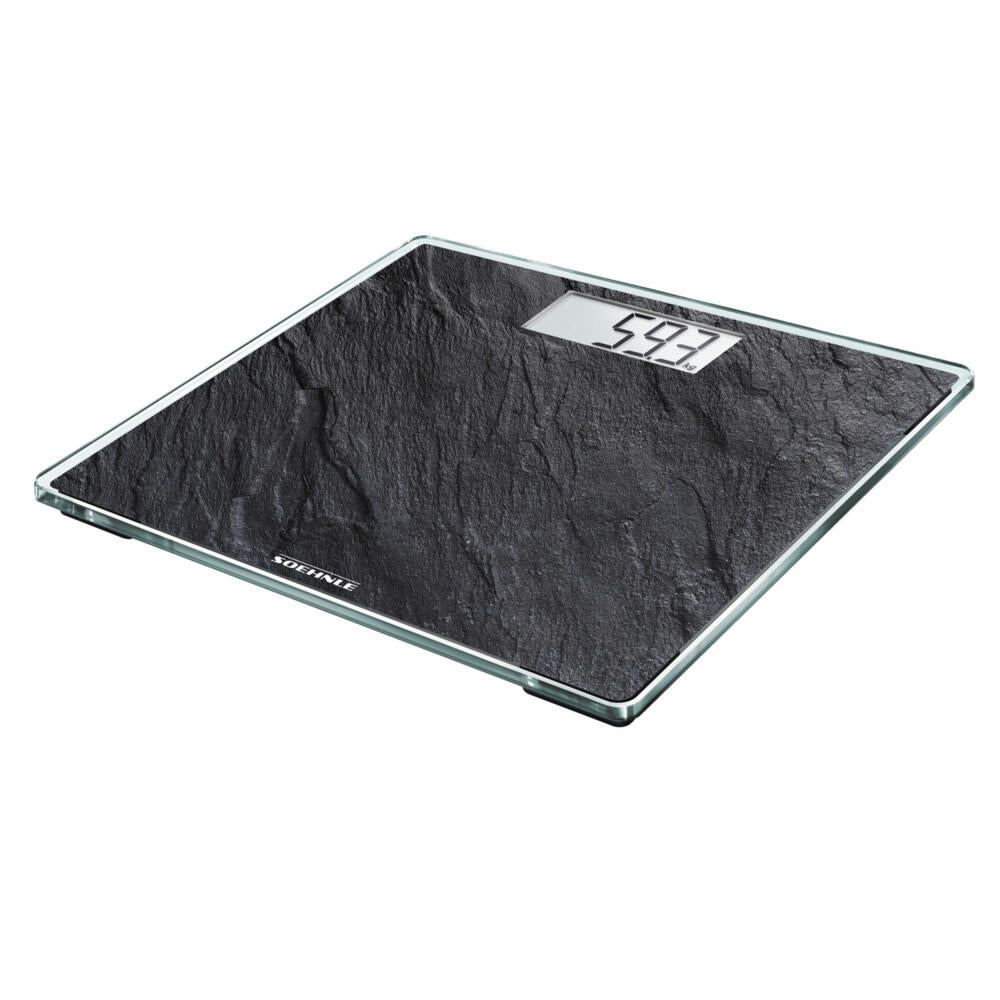 Soehnle Personal Scale Digital Style Sense Compact 300 Slate, Body Scale, LCD Display, Black, 63881