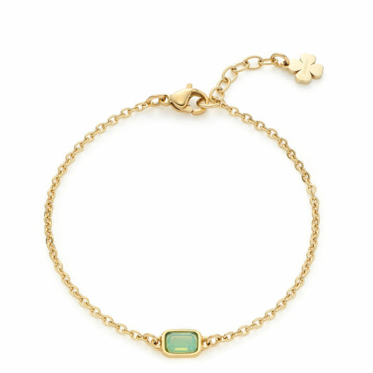 Leonardo Jewels Armband Sofia Ciao, Armreif, Armschmuck, Edelstahl IP gold, Glas, grün, 021652