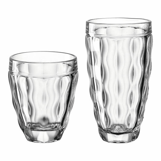 Leonardo Brindisi mug set 8 pieces, 2 types, mug, soda-lime glass, clear, 021599