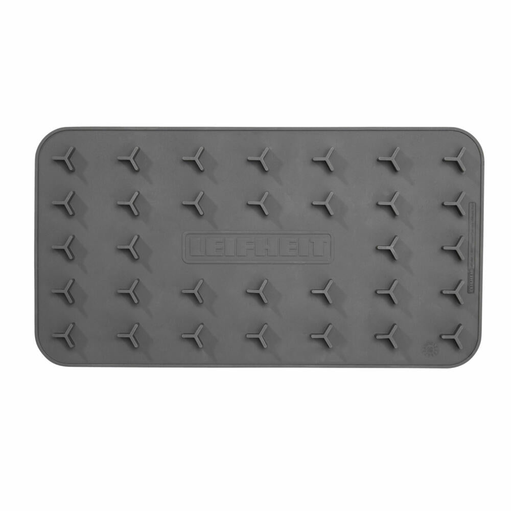 Leifheit Mobile Bügeleisenablage, Bügeleisen Ablage, Bügeleisenmatte, Silikon, Schwarz, 25.5 x 14 cm, 72691