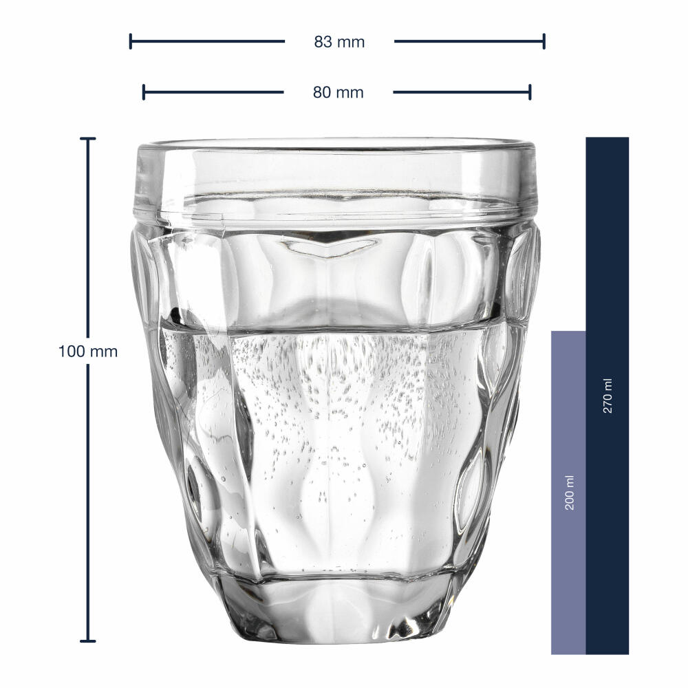 Leonardo Trinkglas Brindisi, Wasserglas, Becherglas, Kalk-Natron Glas, klar, 270 ml, 021596