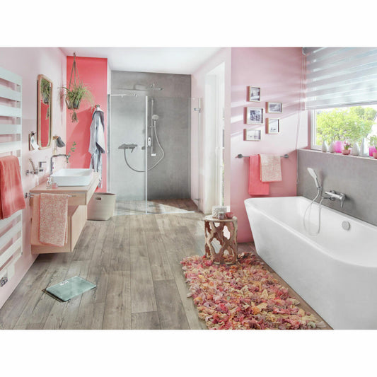 Soehnle Personenwaage Digital Style Sense Compact 300 Concrete, Körperwaage, Sicherheitsglas, LCD-Display, Grau, 63882