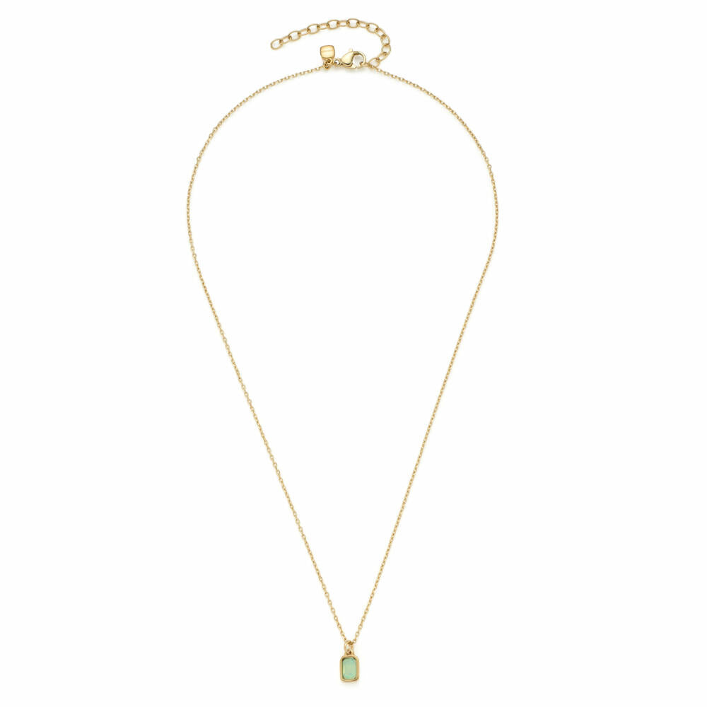 Leonardo Jewels Halskette Sofia Ciao, Kette, Halsschmuck, Edelstahl IP gold, Glas, grün, 021651