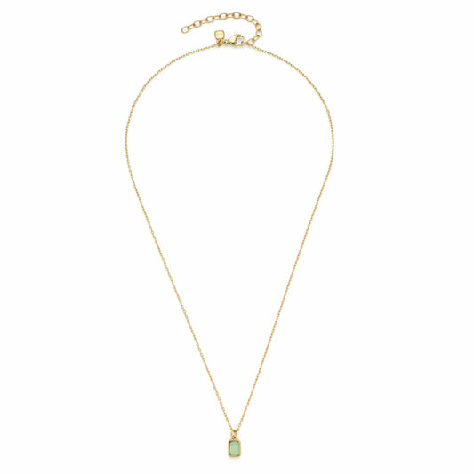 Leonardo Jewels Halskette Sofia Ciao, Kette, Halsschmuck, Edelstahl IP gold, Glas, grün, 021651