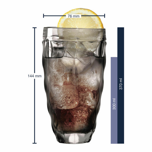 Leonardo drinking glass Brindisi, water glass, beaker, soda-lime glass, anthracite, 370 ml, 021605