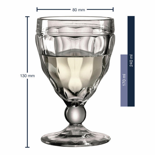 Leonardo white wine glass Brindisi, wine glass, soda-lime glass, anthracite, 240 ml, 021601