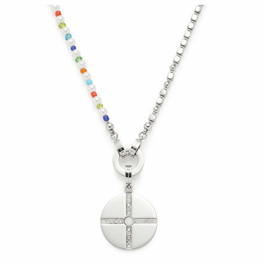 Leonardo Jewels Set Halskette 64 Davina, Kette, Halsschmuck, Schmuck, Edelstahl, MOP, Glas, Imitationsperle, Zirkonia, Mehrfarbig, 021755