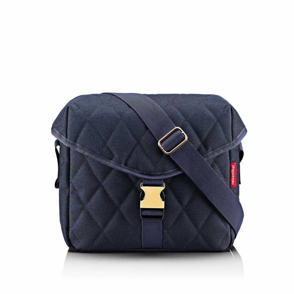 reisenthel saddle bag M, Umhängetasche, Satteltasche-Stil, Rhombus Midnight Gold, 3.5 L, EL4110