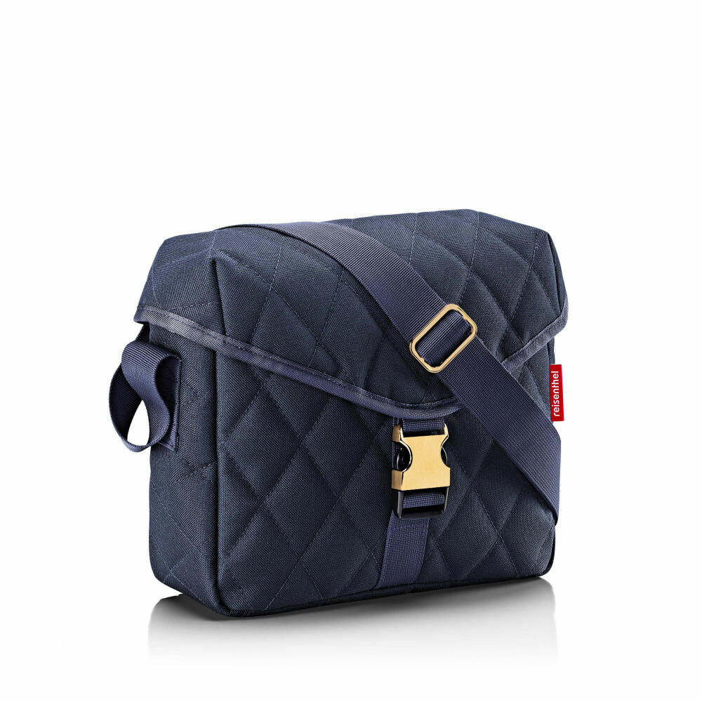 reisenthel saddle bag M, Umhängetasche, Satteltasche-Stil, Rhombus Midnight Gold, 3.5 L, EL4110