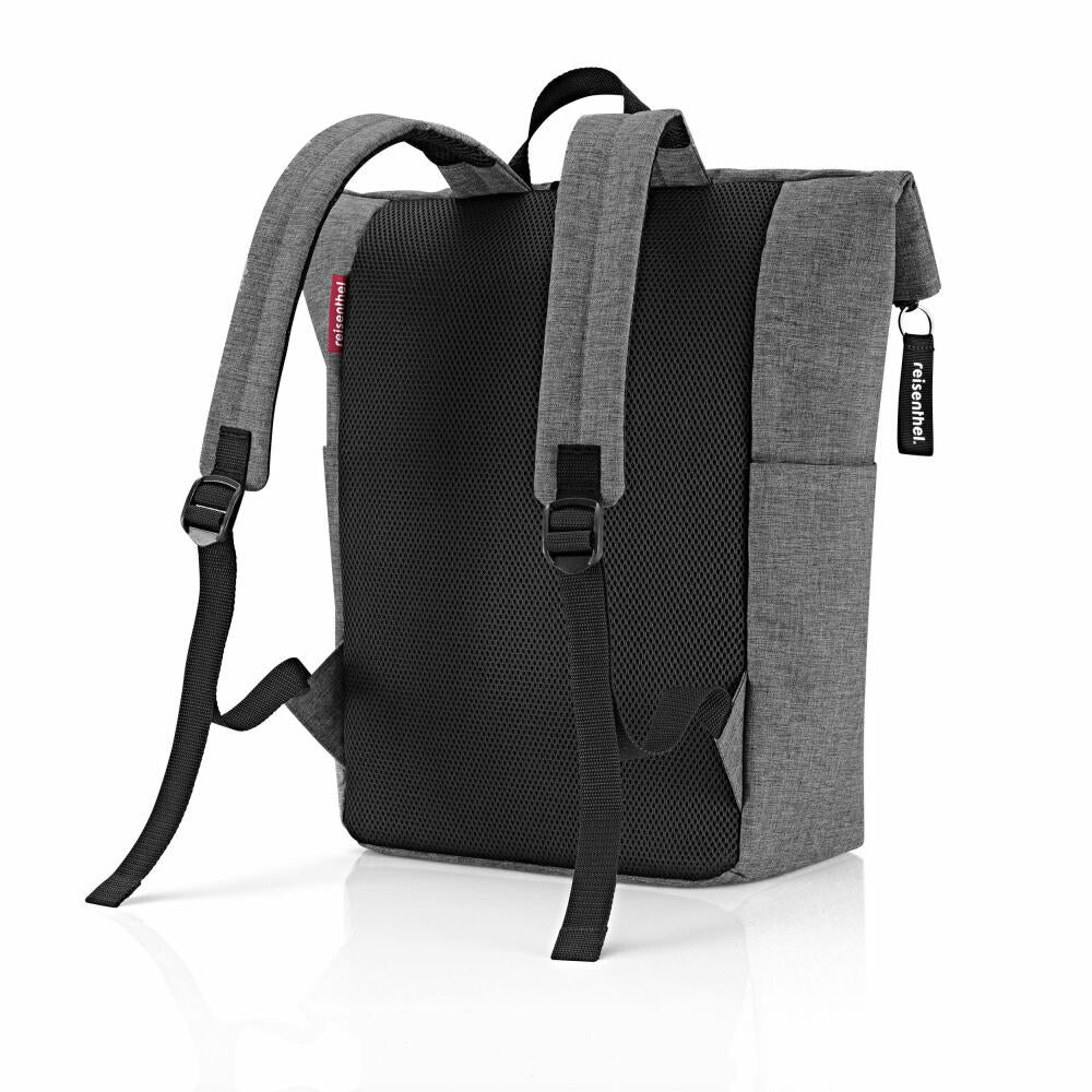 reisenthel rolltop backpack, Handgepäck-Rucksack, Reisetasche, Twist Silver, 22 L, EK7052