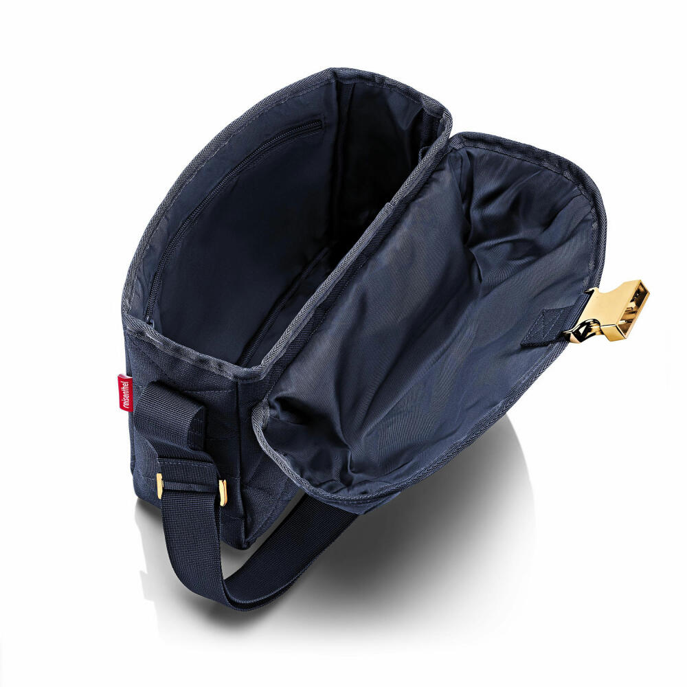 reisenthel saddle bag M, Umhängetasche, Satteltasche-Stil, Rhombus Midnight Gold, 3.5 L, EL4110