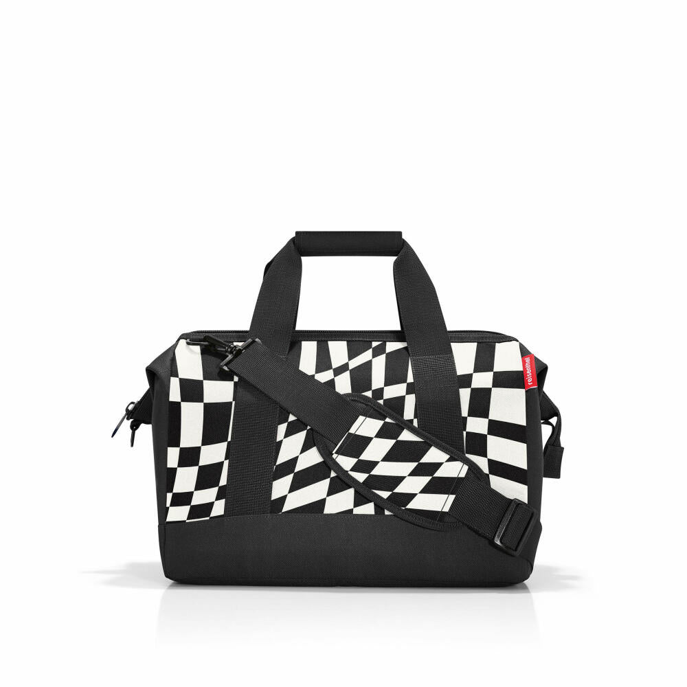 reisenthel allrounder M, Reisetasche, Sporttasche, Schultertasche, Op-Art, 18 L, MS7066