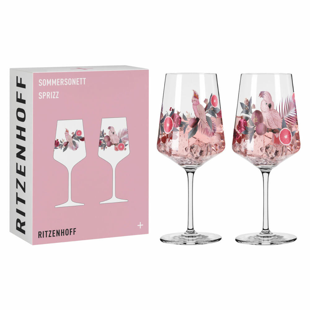 Ritzenhoff Sommersonett Sprizz F24, set of 2, R. Richter, Aperol glass, aperitif glass, crystal glass, 544 ml, 6011003