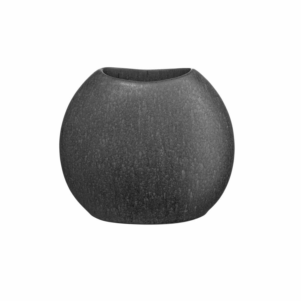 ASA Selection Moon Vase, Tischvase, Dekovase, Blumenvase, Steingut, Black Iron, H 16 cm, 91214174