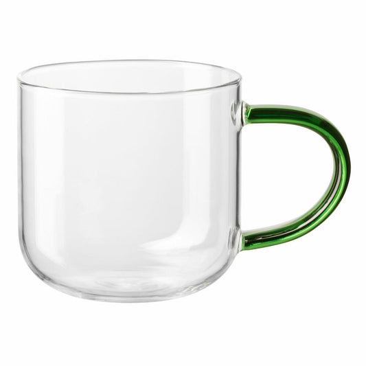 ASA Selection Coppa Henkelbecher, Tasse, Kaffeebecher, Teetasse, Glas, Green, 400 ml, 20060491