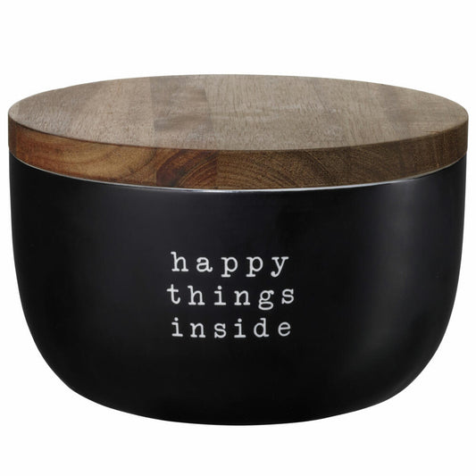 ASA Selection Hey! Tin, storage tin, New Bone China, Happy things inside, H 9 cm, 17731277