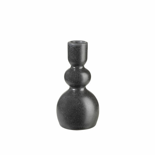 ASA Selection Como Kerzenleuchter, Kerzenständer, Kerzenhalter, Steingut, Black Iron, H 15 cm, 83102174