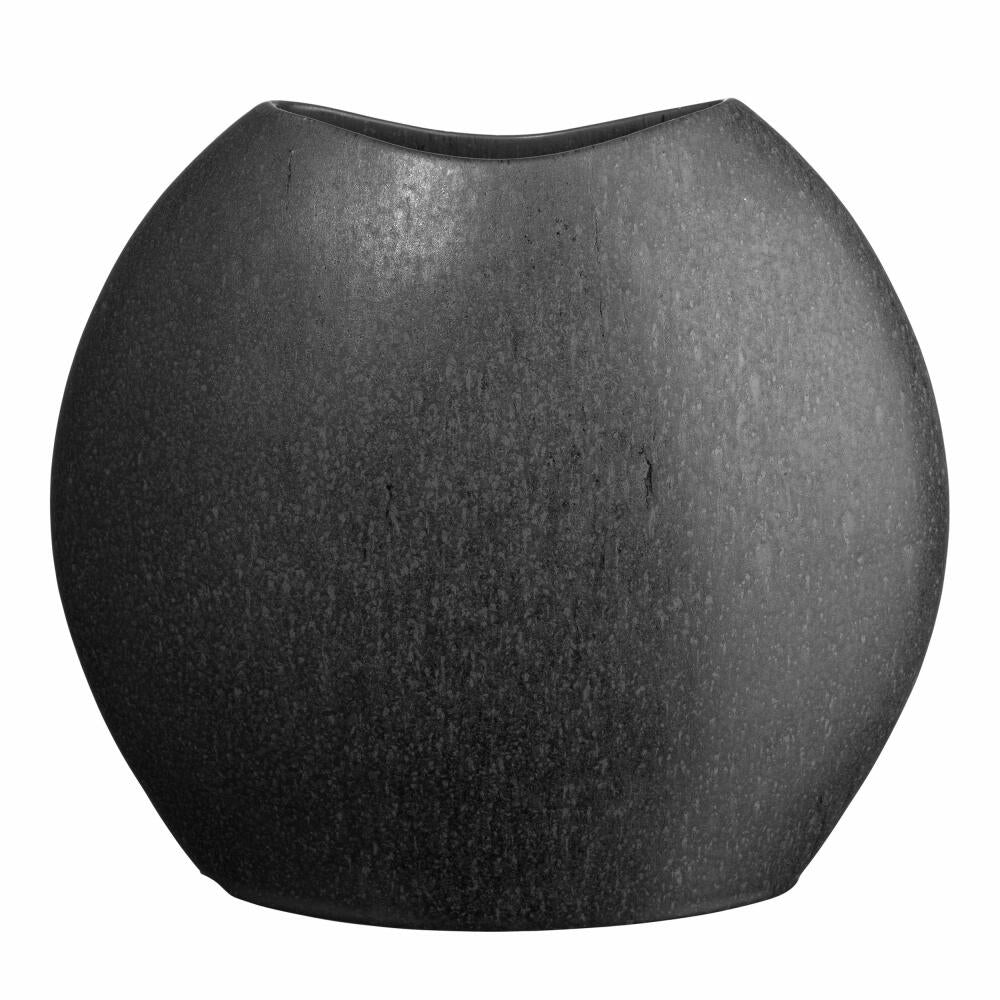 ASA Selection Moon Vase, Tischvase, Dekovase, Blumenvase, Steingut, Black Iron, H 32 cm, 91219174