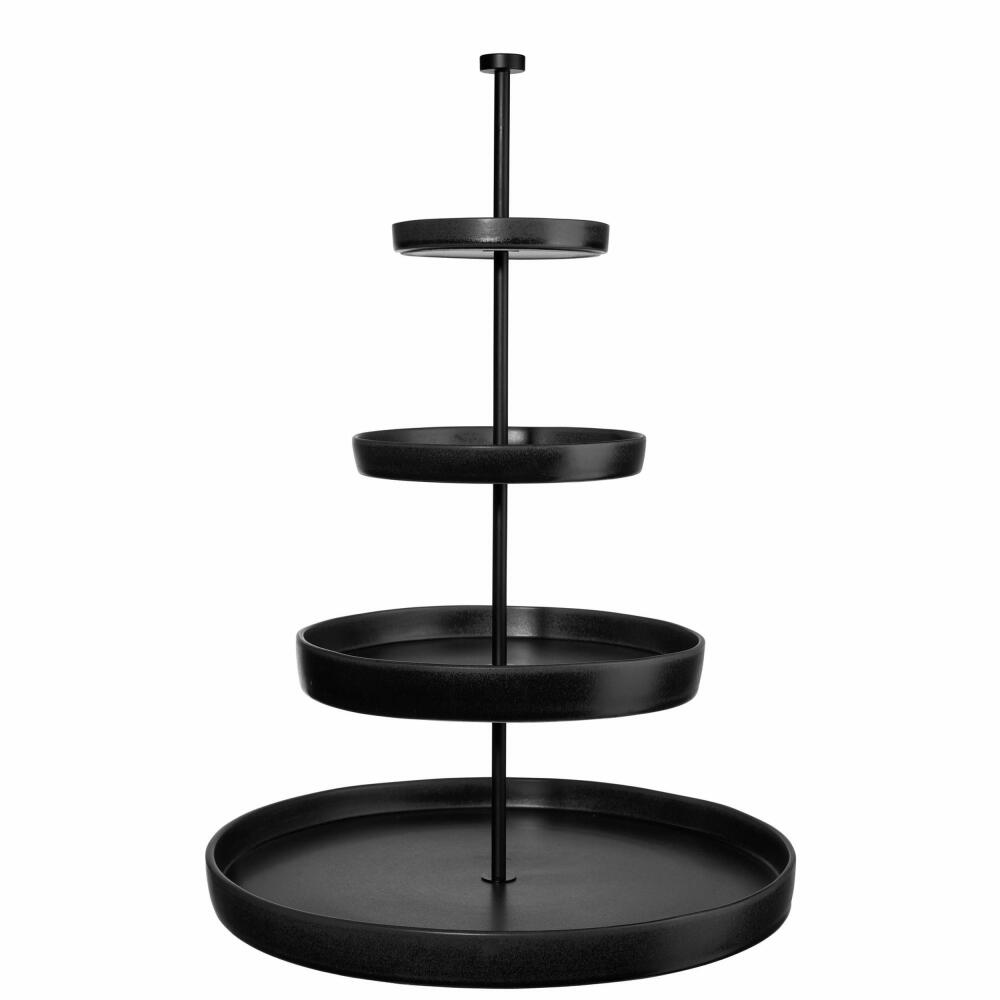 ASA Selection Grande Etagere, 4-tier, serving stand, tiered stand, serving tower, stoneware, Black Iron, H 61 cm, 92153174