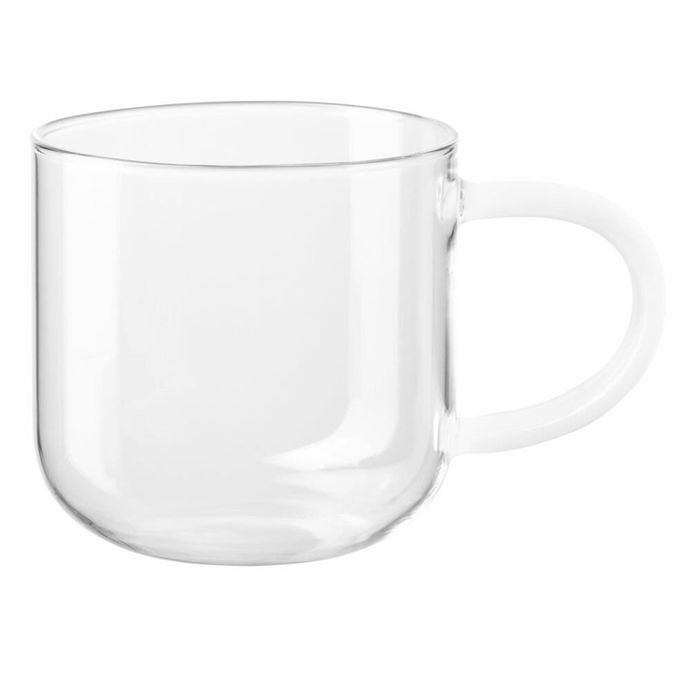 ASA Selection Coppa Henkelbecher, Tasse, Kaffeebecher, Teetasse, Glas, White, 400 ml, 20060493