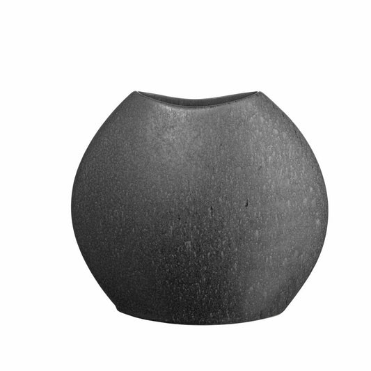 ASA Selection Moon Vase, Tischvase, Dekovase, Blumenvase, Steingut, Black Iron, H 24 cm, 91218174