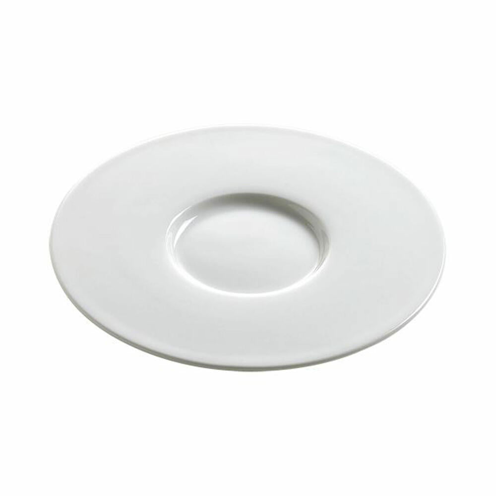 Maxwell &amp; Williams Beverly Hills Plate, with flag, dessert plate, breakfast plate, porcelain, white, Ø 15.5 cm, BU1015