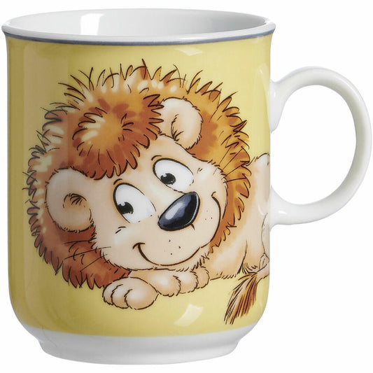 Ritzenhoff & Breker Happy Zoo Leo Kinder-Trink-Becher, Kinderbecher, Tasse, Kinder, Porzellan, 270 ml, 413199