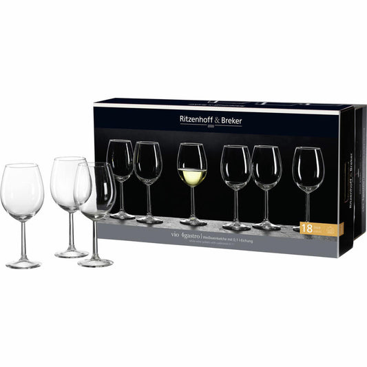 Ritzenhoff &amp; Breker Vio white wine glasses, 18 pcs., white wine glass, wine glass, 100 ml, 818413