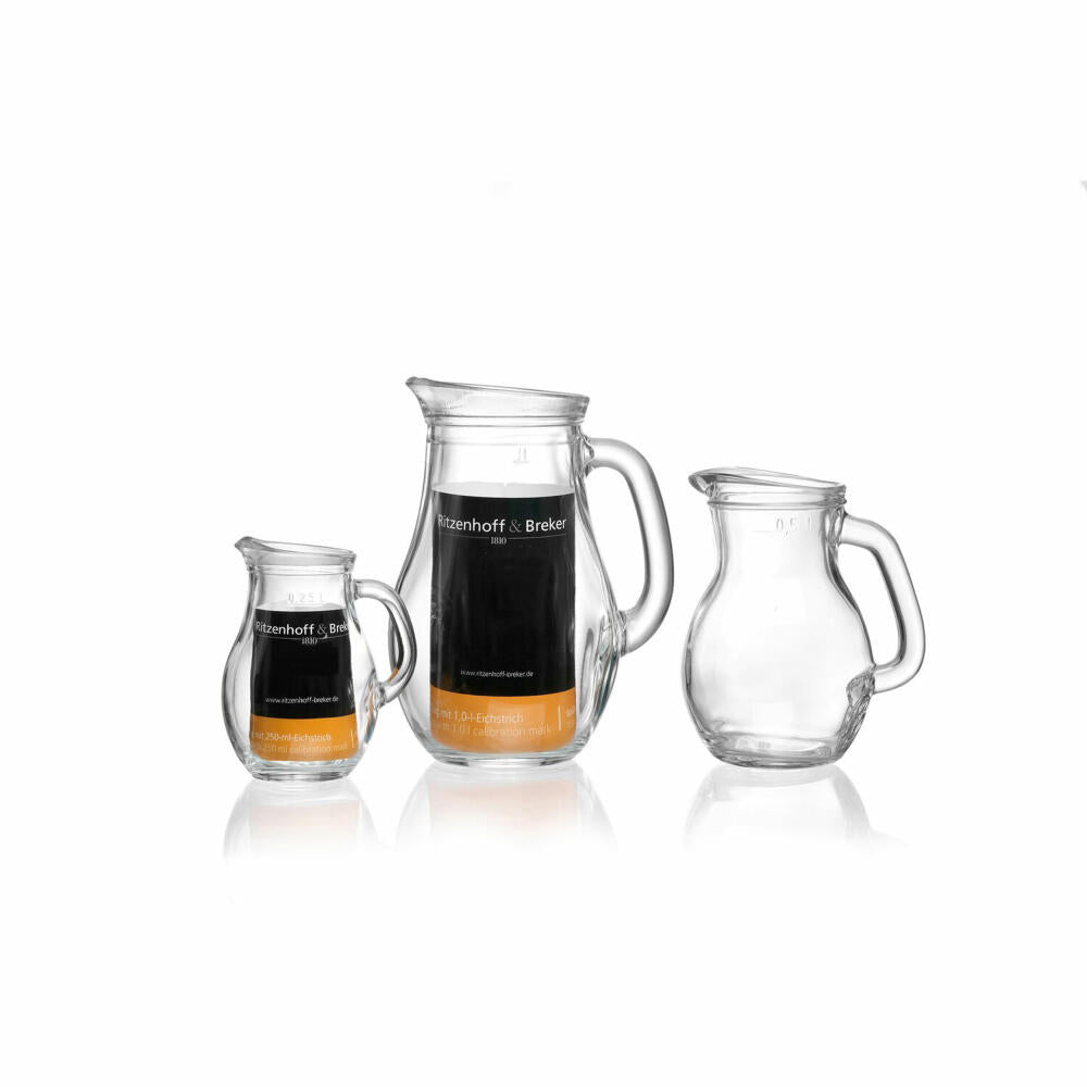 Ritzenhoff &amp; Breker Vio jug, water jug, carafe, glass jug, glass, 500 ml, 817713