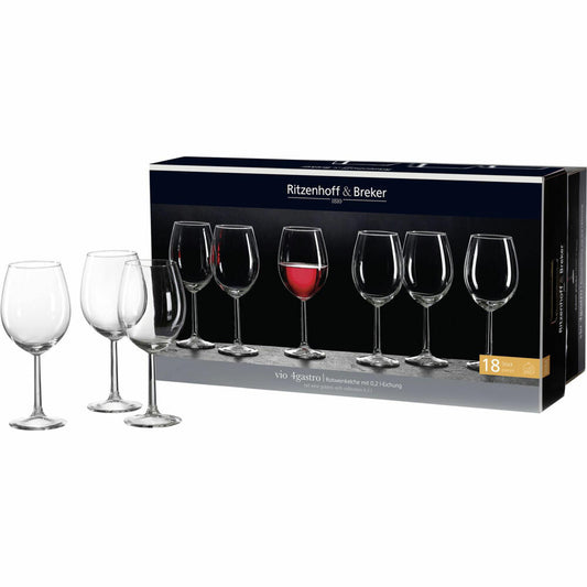 Ritzenhoff &amp; Breker Vio red wine glasses, 18 pcs., red wine glass, wine glass, 200 ml, 818437