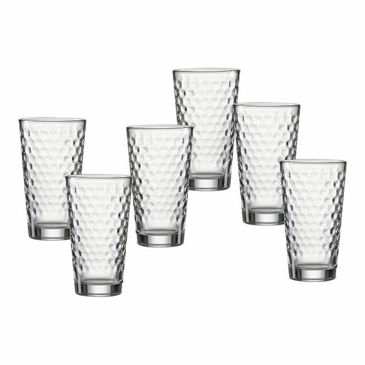 Ritzenhoff & Breker Favo Longdrinkgläser, 6er Set, Longdrinkglas, Trinkglas, Wasserglas, Klar, 350 ml, 319323