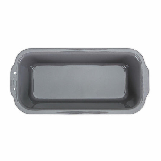 Städter We Love Baking Brotbackform, Brotform, Brot Backform, Metall, Silber Emailliert , 26 x 11.5 cm / H 7.5 cm, 661622