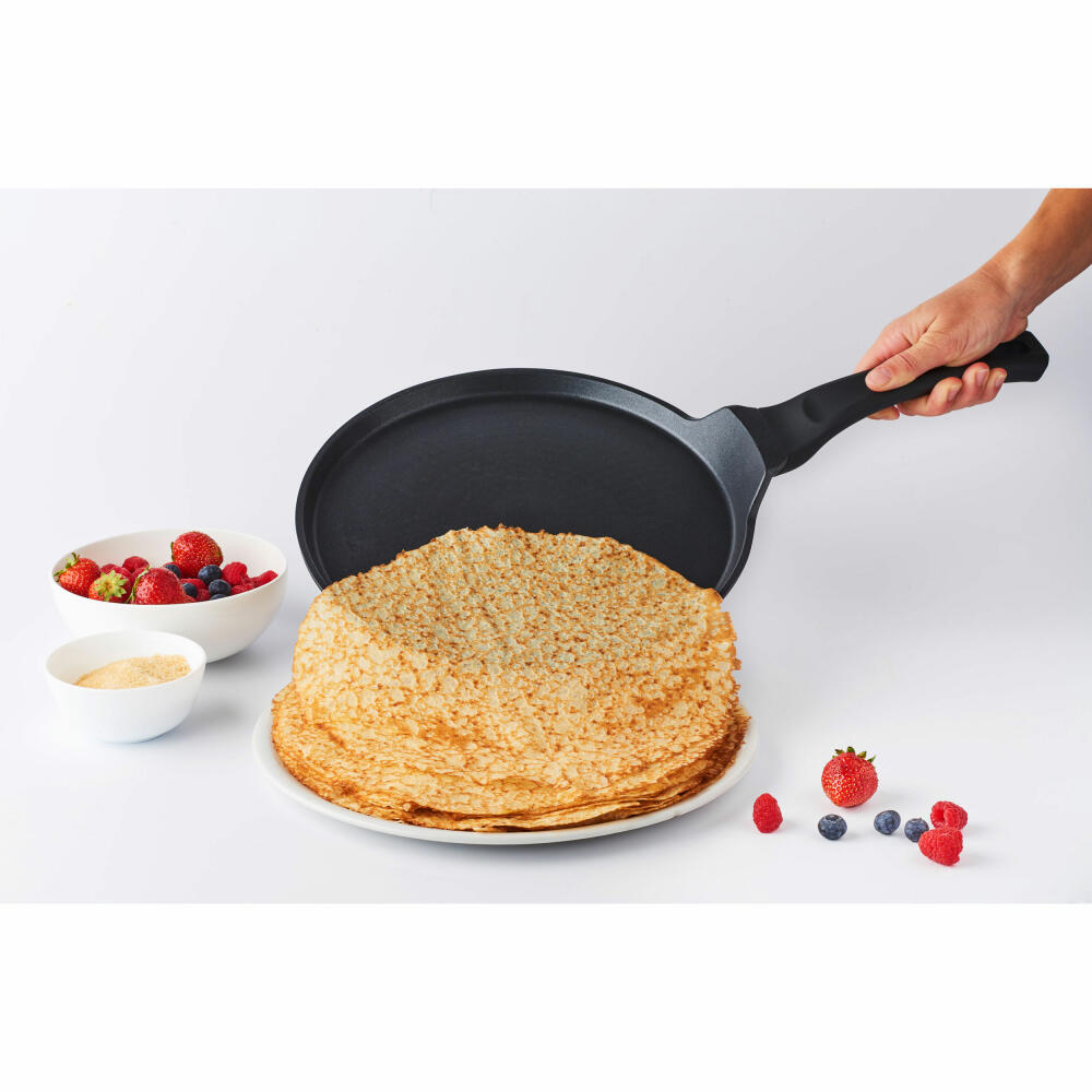 Mastrad Crêpe-Pfanne, Pfannkuchenpfanne, Aluminium, Schwarz, 28 cm, F63389