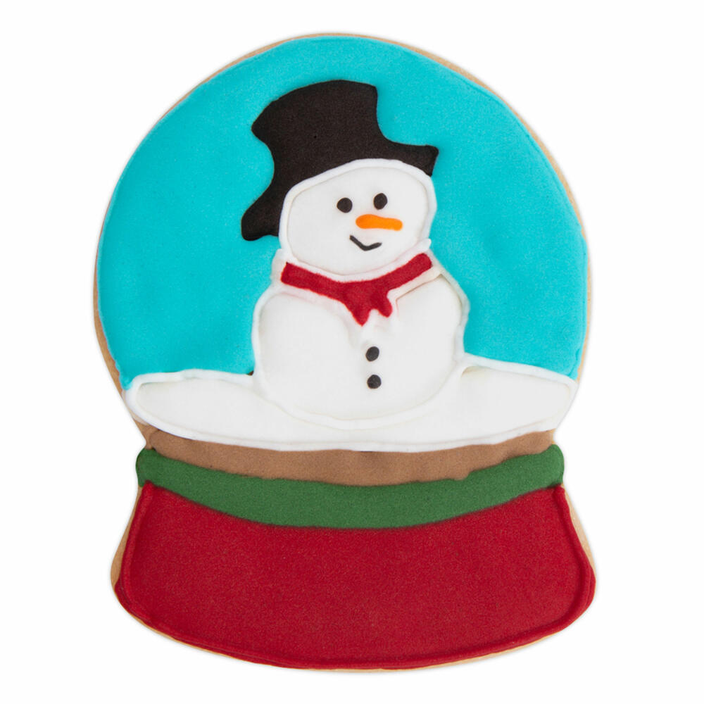 Städter embossed cookie cutter snowman glass ball, cookie cutter, cookie mold, biscuit, biscuits, stainless steel, 8 cm, 095151