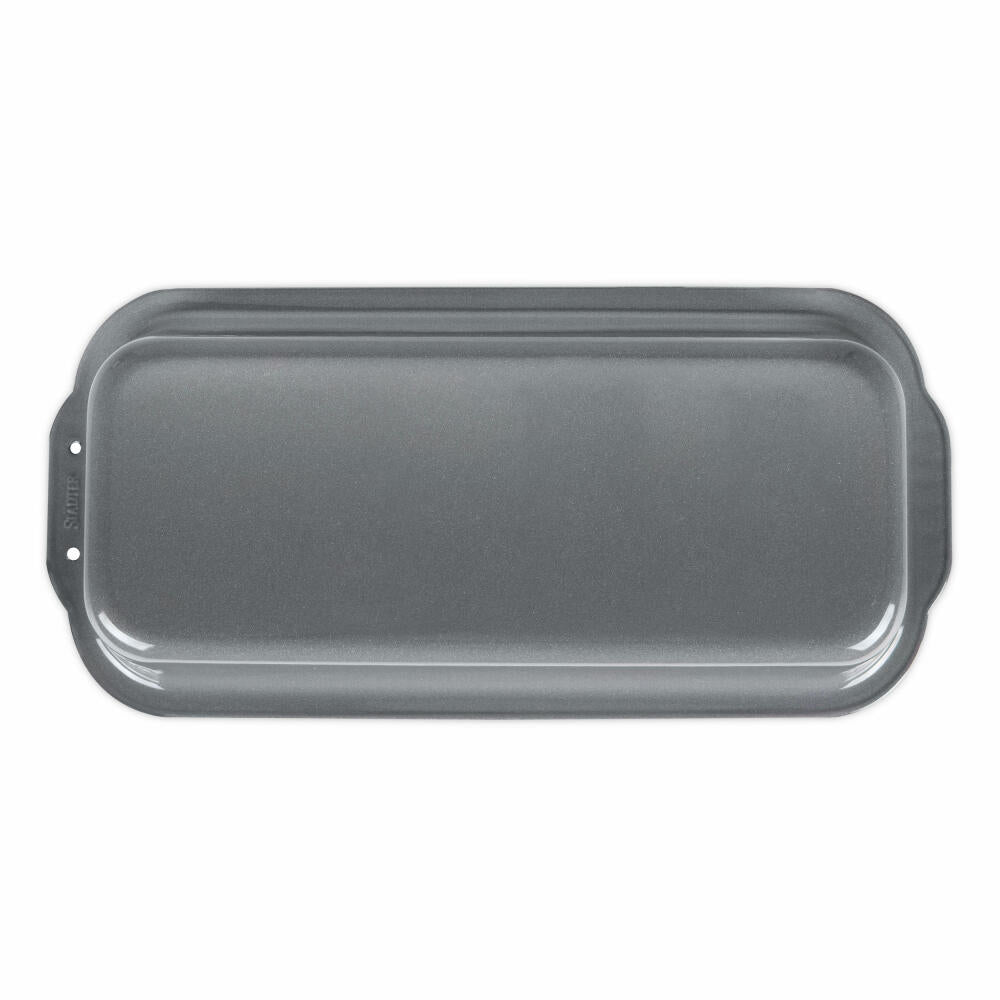 Städter We Love Baking bread baking pan, bread pan, bread baking pan, metal, silver enamelled, 26 x 11.5 cm / H 7.5 cm, 661622