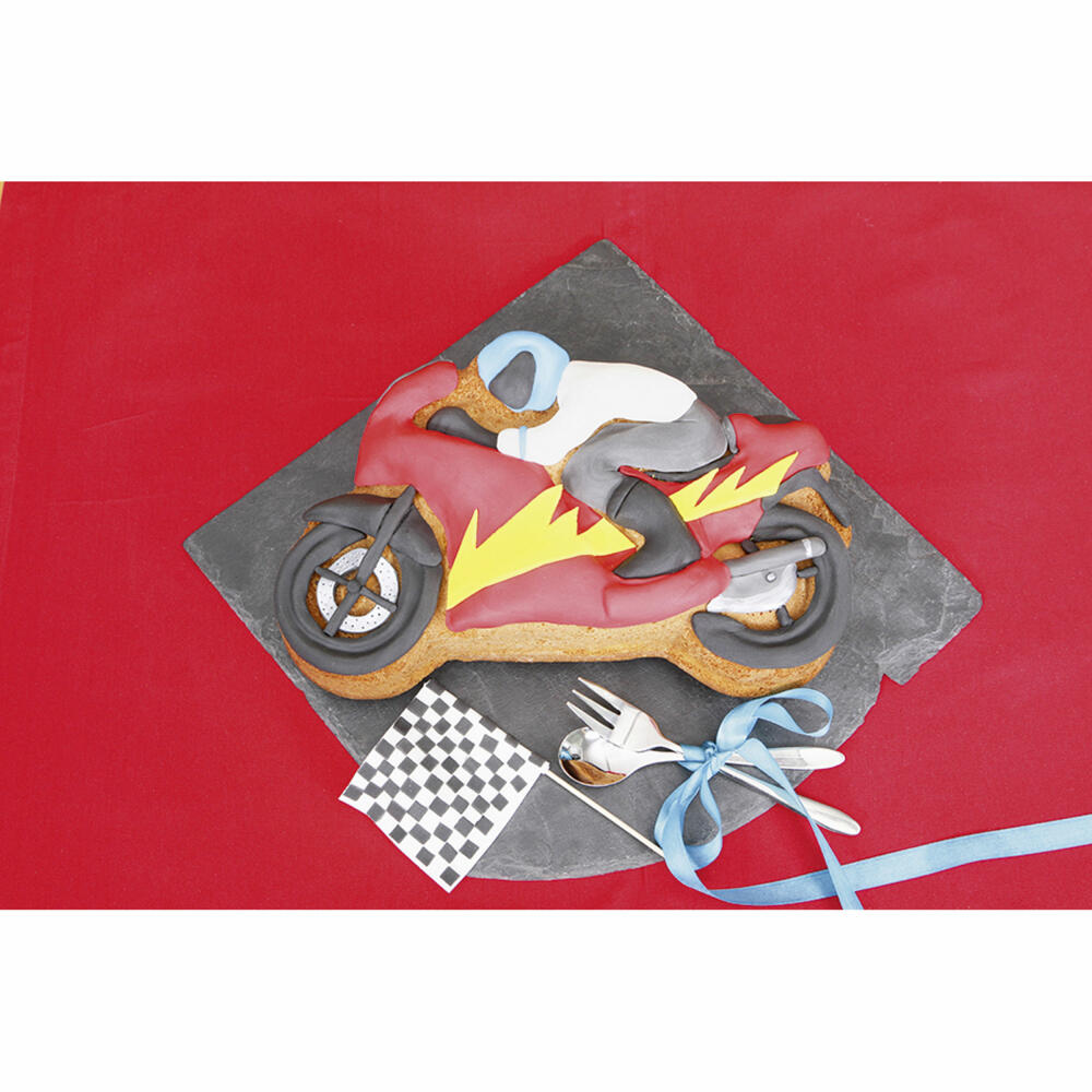 Städter motif baking pan Mike the motorcycle, baking pan, cake pan, metal, 28.5 x 18.5 cm, 618046