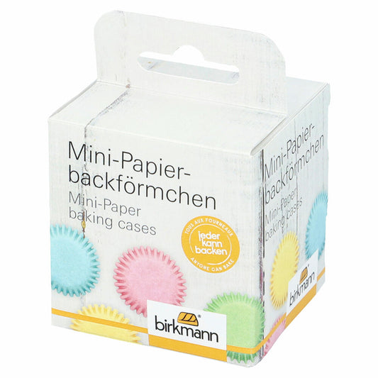 Birkmann Mini-Papierbackförmchen, 100 Stück, Backförmchen, Muffinbackform, Muffinform, Pastell, Ø 4.5 cm, 444638