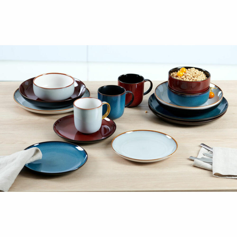 Ritzenhoff &amp; Breker Bali dinner plate, plate, dinner plate, stoneware, blue, Ø 27.5 cm, 418323