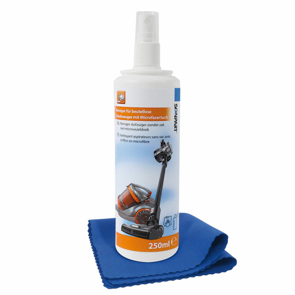 Scanpart Bagless Care Set for DE/NL/FR, Cleaner, for Bagless Vacuum Cleaners, Cleaning, 250 ml, 1190000114