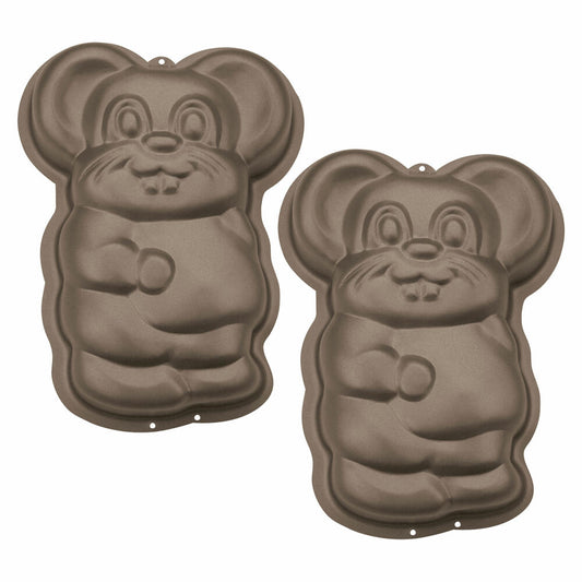 Städter KIDS Baking Pan Cheesy the Mouse Mini, Set of 2, Cake Baking Pan, Cake Pan, Metal, 7.5 x 10.5 x 3 cm, 598058