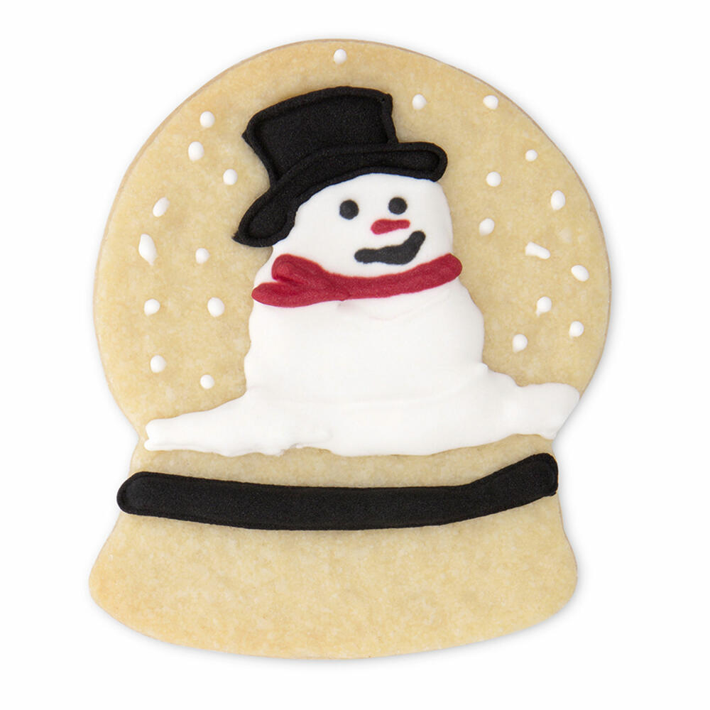 Städter embossed cookie cutter snowman glass ball, cookie cutter, cookie mold, biscuit, biscuits, stainless steel, 8 cm, 095151